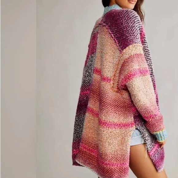 Free People Sweaters - Free People Day Dreaner Cardigan Sweater Orchid Cloud Size Large